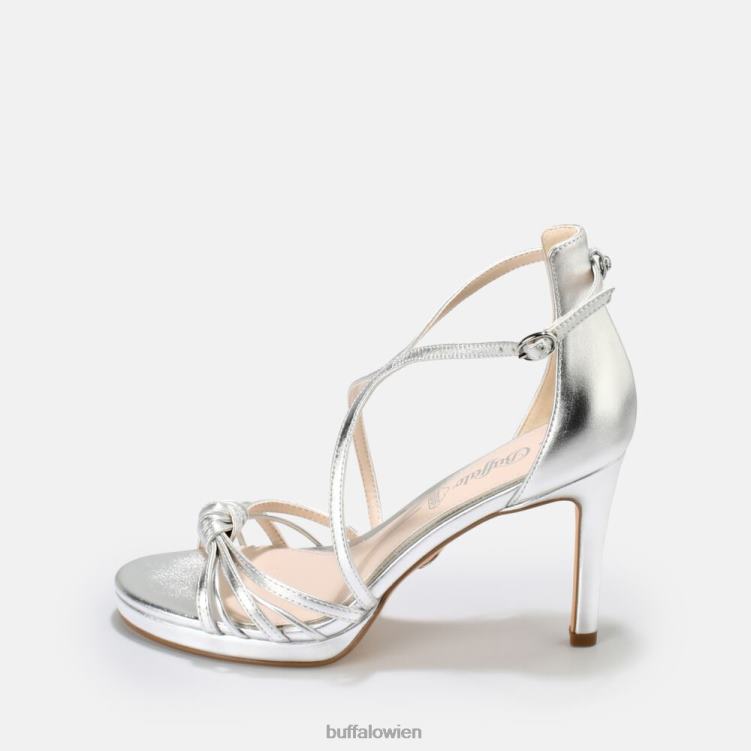 bei Buffalo Serena Bow High Heel Sandale vegan Silber 0FX48286 |Sandalen