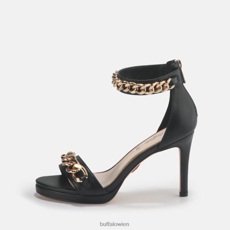 bei Buffalo Serena Chain High-Heel-Sandale vegan Schwarz 0FX48308 |Sandalen