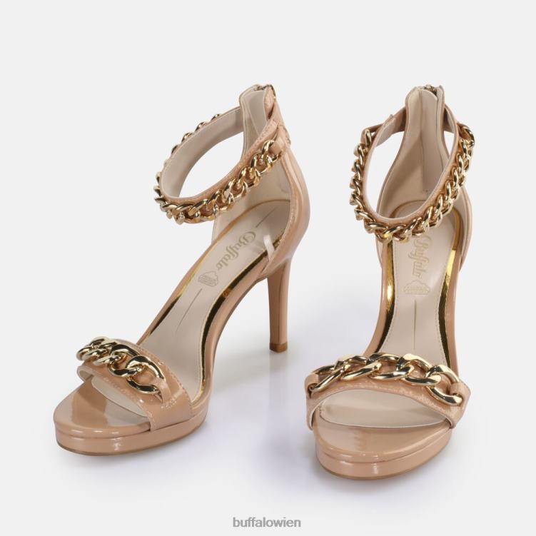 bei Buffalo Serena Sandale mit Kettenabsatz, vegan erröten 0FX48309 |Sandalen