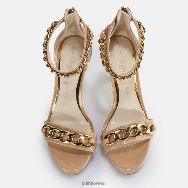 bei Buffalo Serena Sandale mit Kettenabsatz, vegan erröten 0FX48309 |Sandalen