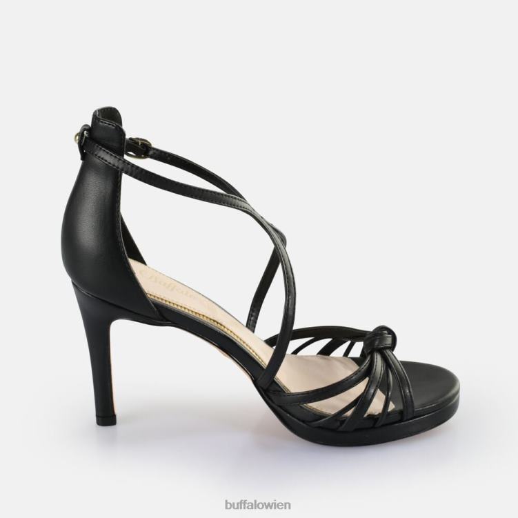 bei Buffalo Serena Sandaletten mit Schleifenabsatz, vegan Schwarz 0FX48284 |Sandalen