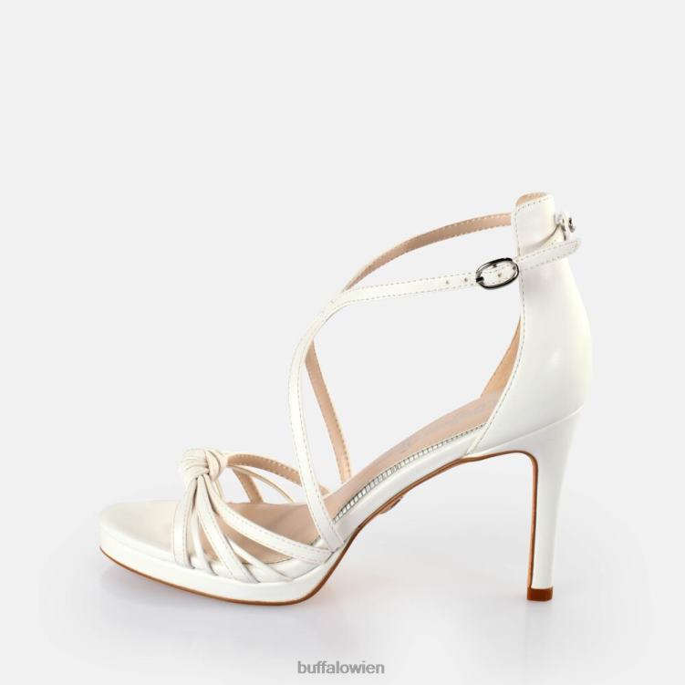 bei Buffalo Serena Sandaletten mit Schleifenabsatz, vegan Weiss 0FX48287 |Sandalen
