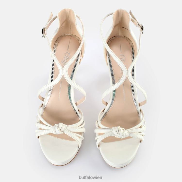 bei Buffalo Serena Sandaletten mit Schleifenabsatz, vegan Weiss 0FX48287 |Sandalen