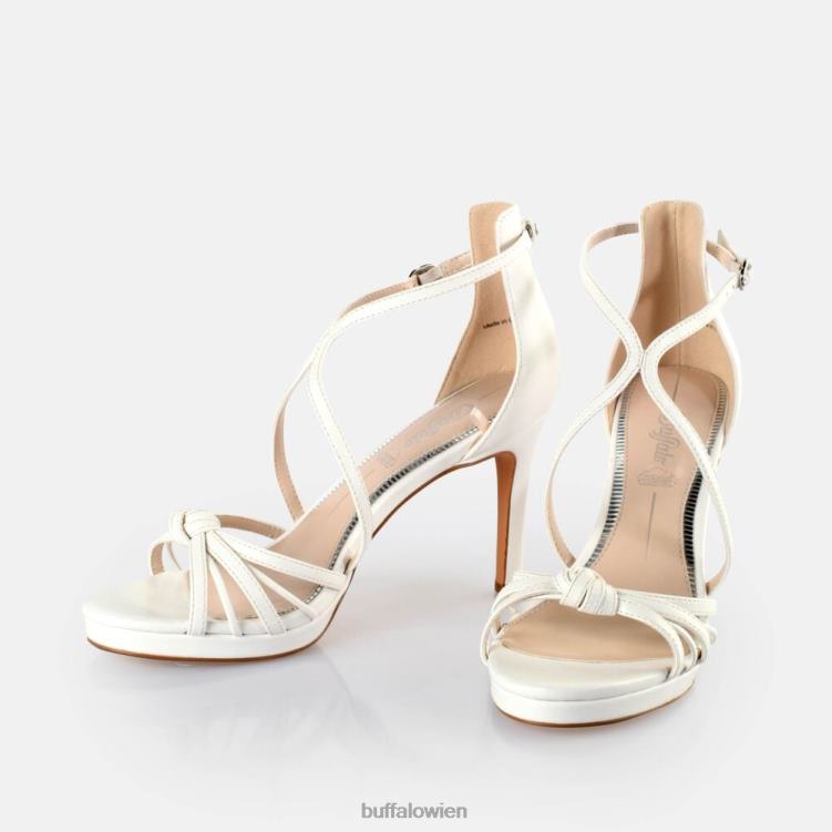 bei Buffalo Serena Sandaletten mit Schleifenabsatz, vegan Weiss 0FX48287 |Sandalen