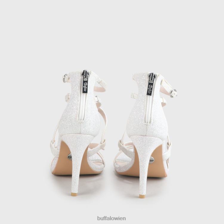 bei Buffalo Yvonne-Sandale mit Knöchelriemen Weiss 0FX48843 |Sandalen