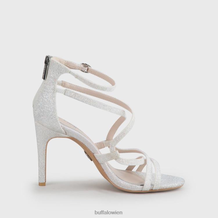 bei Buffalo Yvonne-Sandale mit Knöchelriemen Weiss 0FX48843 |Sandalen