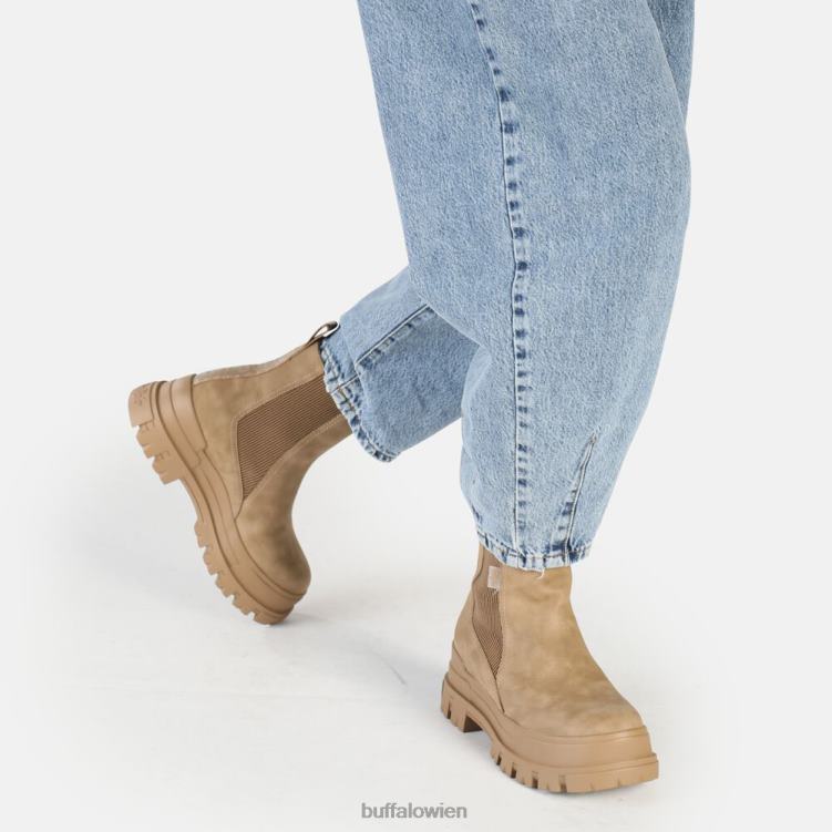 bei Buffalo Aspha Chelsea Mid veganes Nubukfell braun 0FX48580 |Stiefel