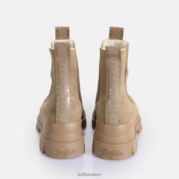 bei Buffalo Aspha Chelsea Mid veganes Nubukfell braun 0FX48580 |Stiefel