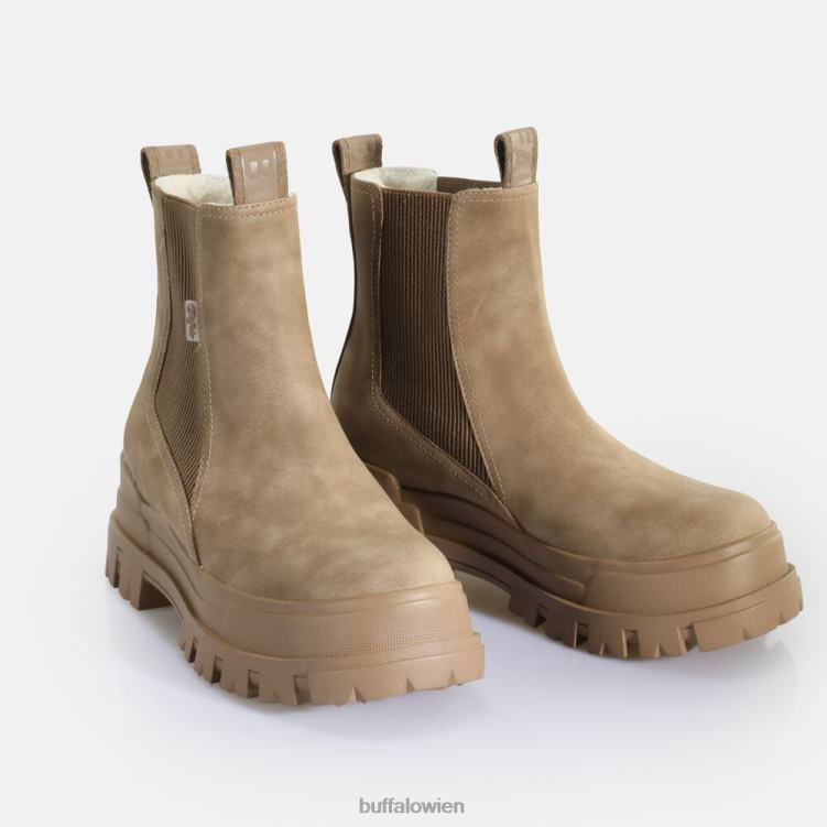 bei Buffalo Aspha Chelsea Mid veganes Nubukfell braun 0FX48580 |Stiefel