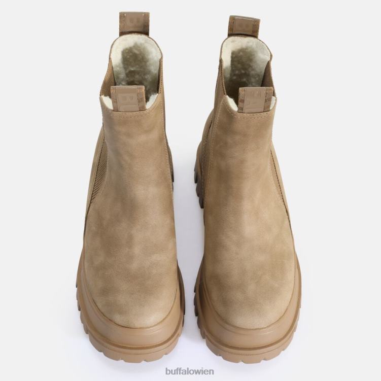 bei Buffalo Aspha Chelsea Mid veganes Nubukfell braun 0FX48580 |Stiefel