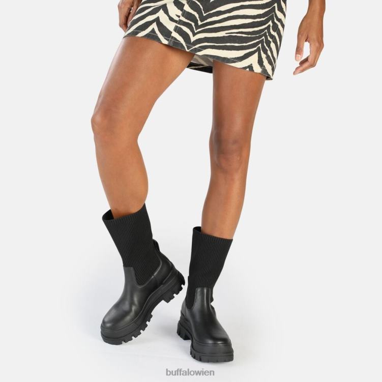 bei Buffalo Aspha Sock Boot Kurzstiefel vegan Schwarz 0FX48538 |Stiefel