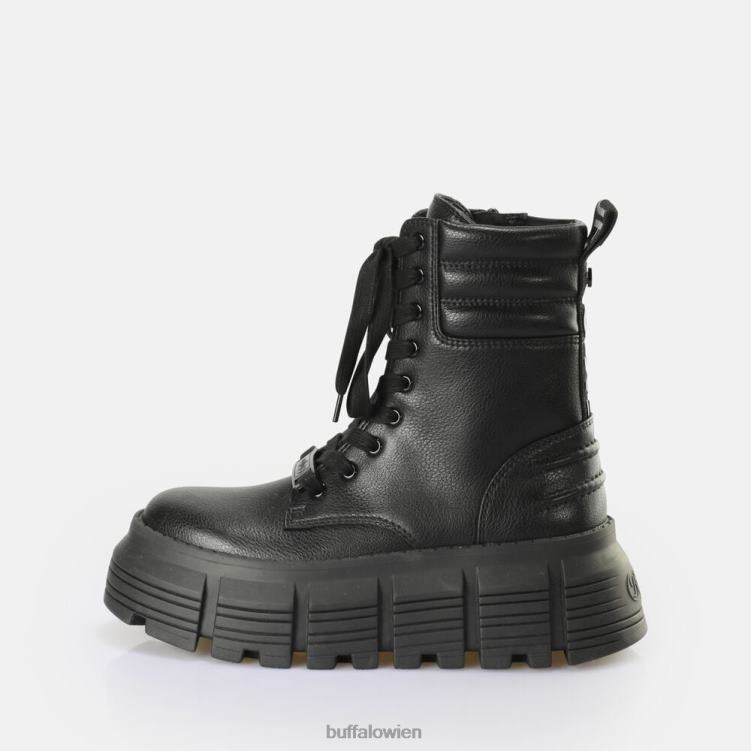 bei Buffalo Ava Laceup Mid Boot vegan Schwarz 0FX48894 |Stiefel