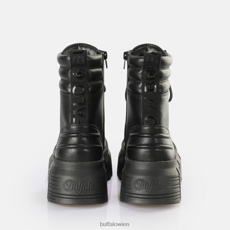 bei Buffalo Ava Laceup Mid Boot vegan Schwarz 0FX48894 |Stiefel