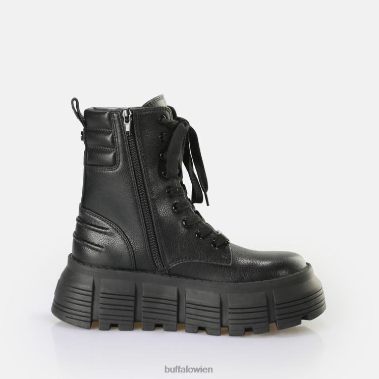 bei Buffalo Ava Laceup Mid Boot vegan Schwarz 0FX48894 |Stiefel