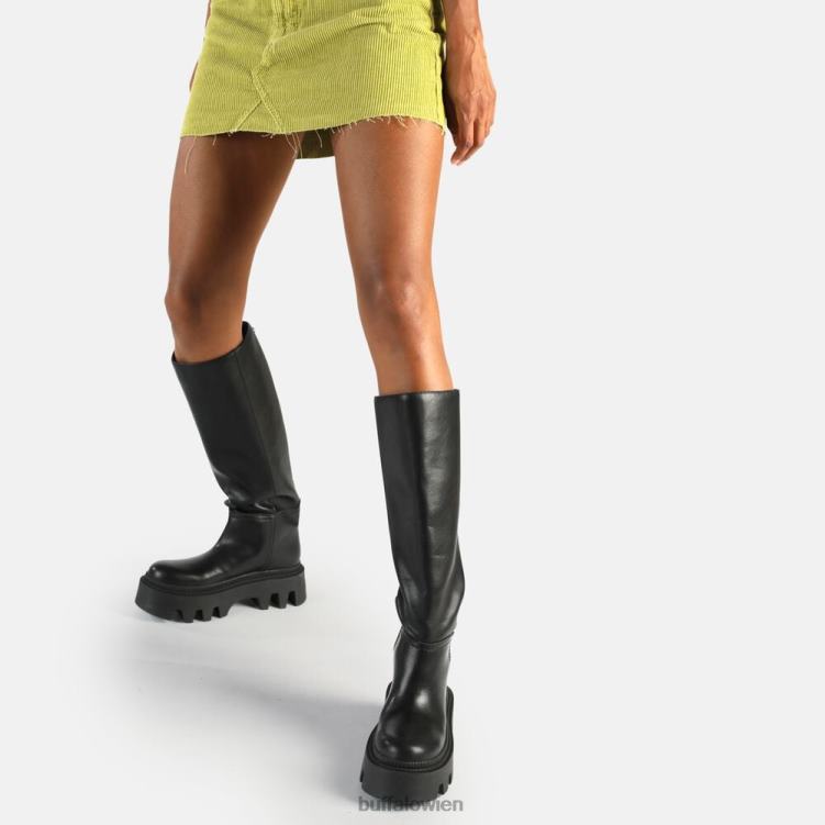 bei Buffalo Flora Boot Boot vegan Schwarz 0FX48361 |Stiefel