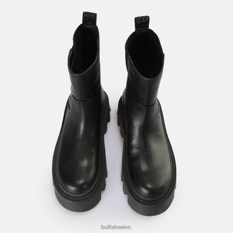 bei Buffalo Flora Chelsea Hi Boot vegan Schwarz 0FX48636 |Stiefel
