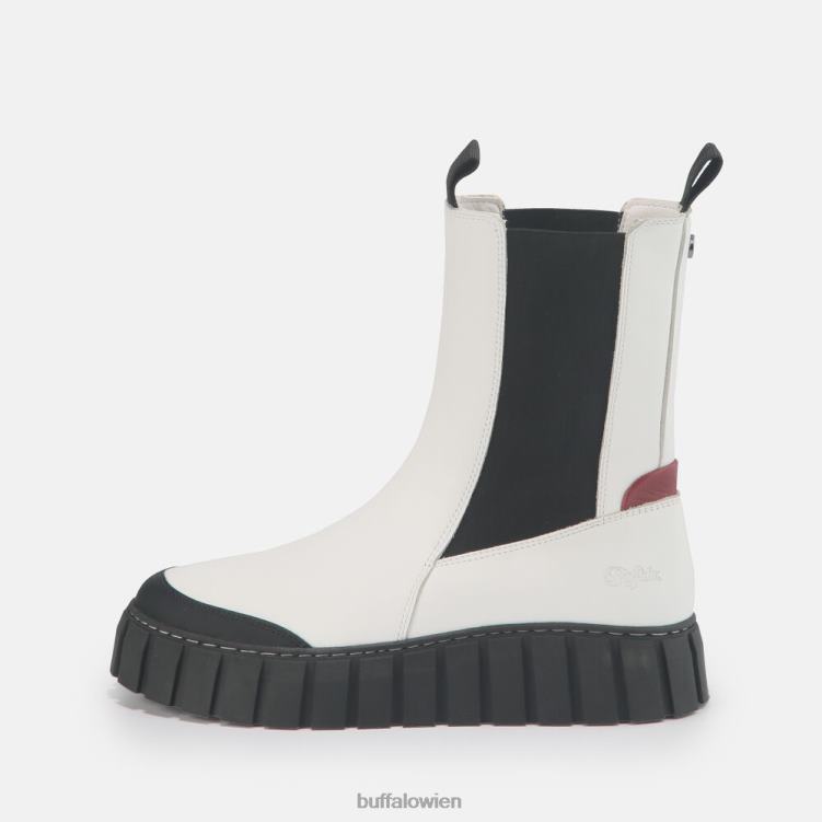 bei Buffalo Sonntagsstiefel aus Leder Weiss 0FX48795 |Stiefel