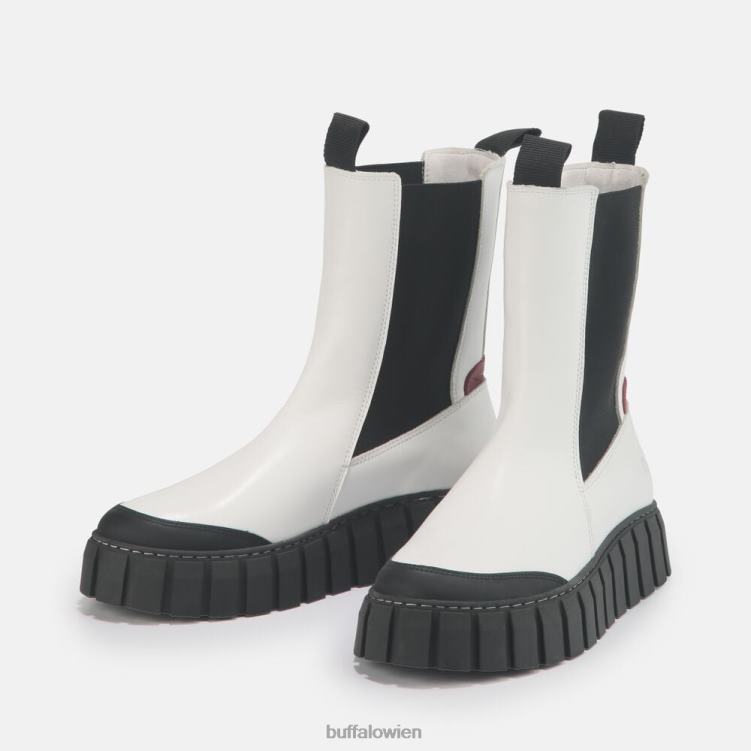 bei Buffalo Sonntagsstiefel aus Leder Weiss 0FX48795 |Stiefel