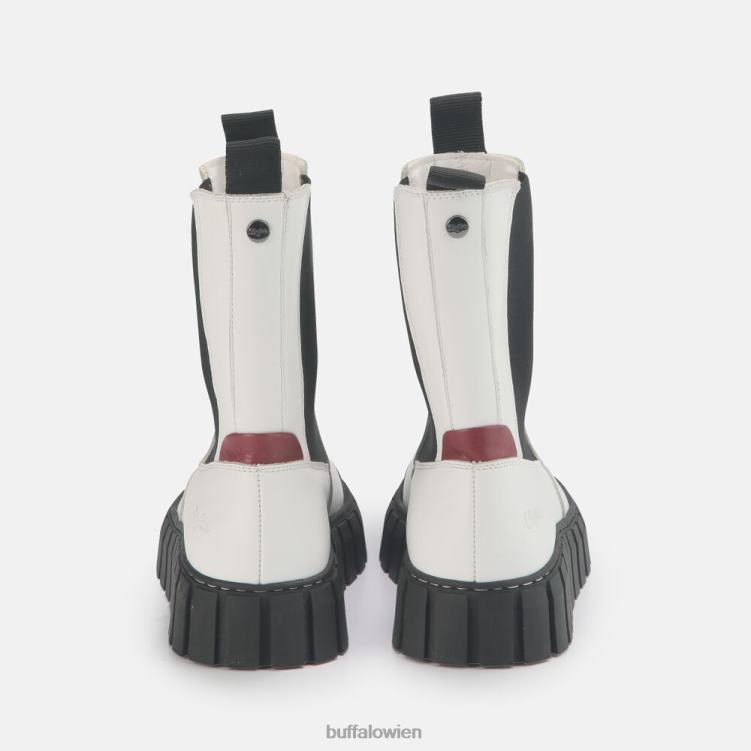 bei Buffalo Sonntagsstiefel aus Leder Weiss 0FX48795 |Stiefel