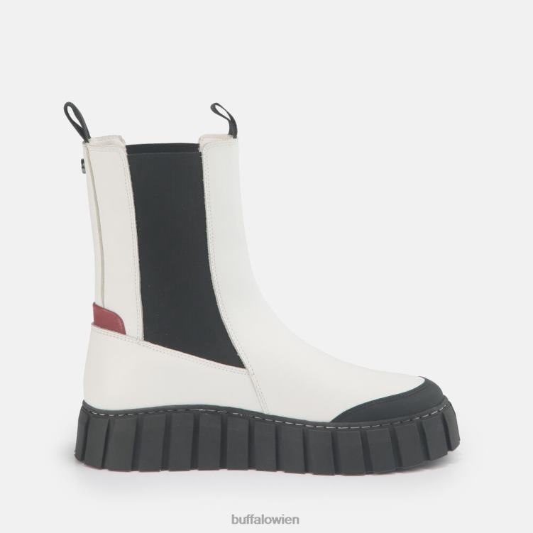 bei Buffalo Sonntagsstiefel aus Leder Weiss 0FX48795 |Stiefel