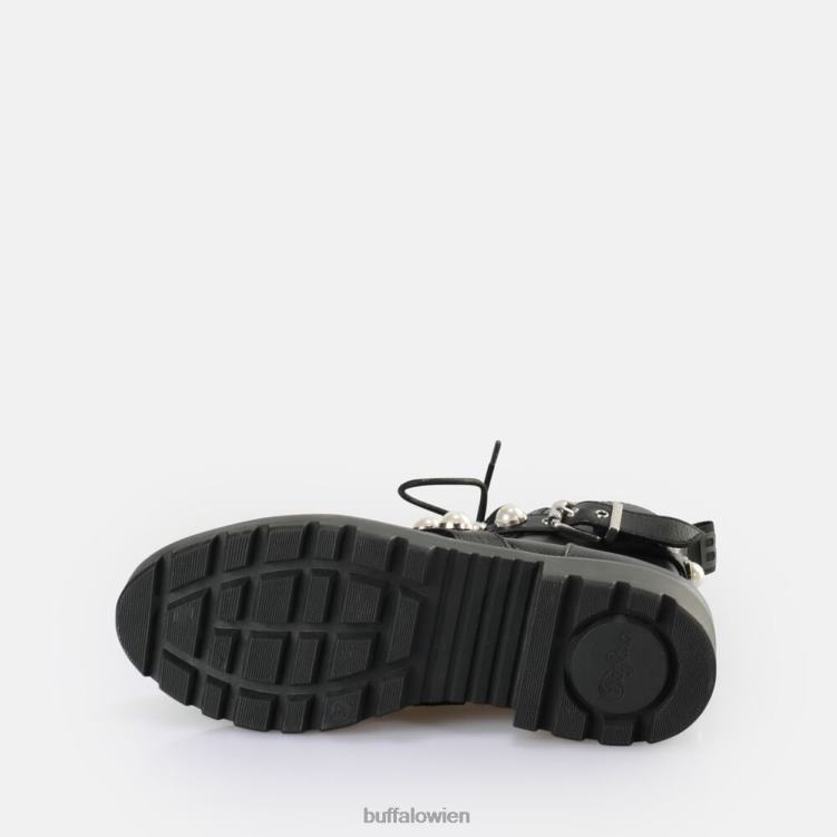 bei Buffalo Wave Pearl Laceup Mid Boot vegan Schwarz 0FX48484 |Stiefel