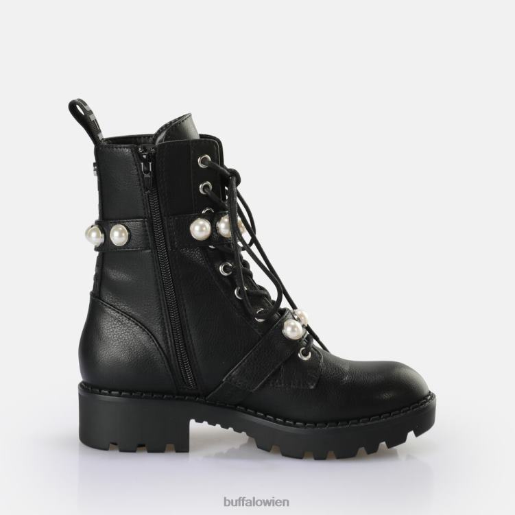 bei Buffalo Wave Pearl Laceup Mid Boot vegan Schwarz 0FX48484 |Stiefel