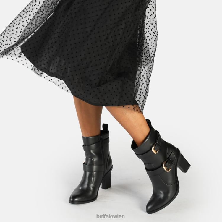 bei Buffalo Zoe Buckle Boot Boot vegan Schwarz 0FX48711 |Stiefel