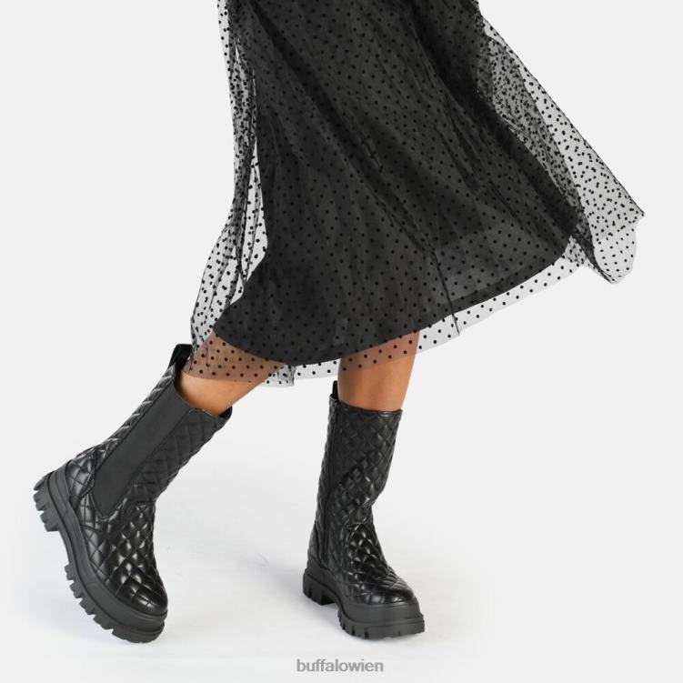 bei Buffalo aspha clf chelsea hi veganes Nappaleder schwarze Unterlage 0FX48333 |Stiefel