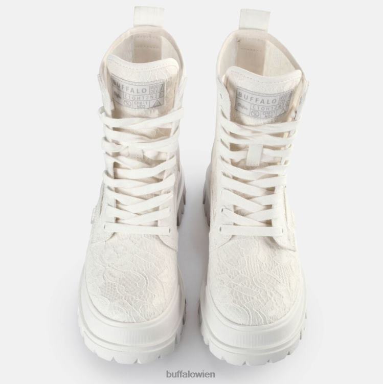 bei Buffalo aspha com2 Stiefel vegan Weiss 0FX4887 |Stiefel