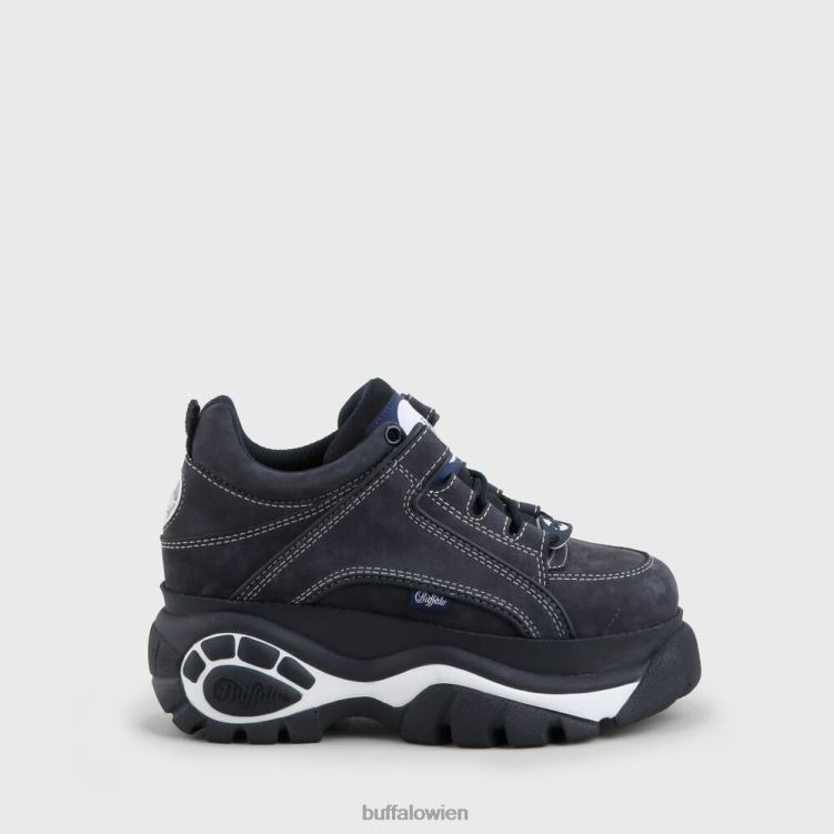 bei Buffalo klassisches, niedriges Nubukleder aus Marino Blau 0FX48924 |Stiefel