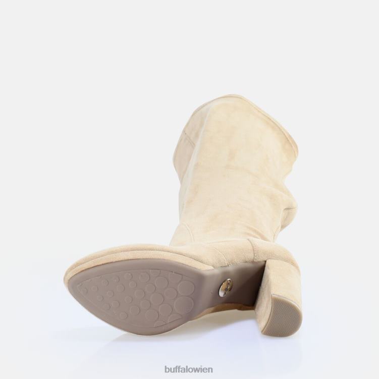 bei Buffalo Amy Overknee-Stiefel vegan Creme 0FX48760 |Stiefel