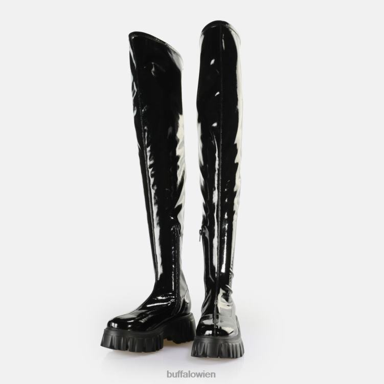 bei Buffalo Löwe über Stiefel vegan Schwarz 0FX48634 |Stiefel