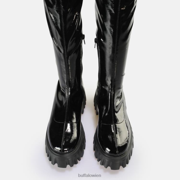 bei Buffalo Löwe über Stiefel vegan Schwarz 0FX48634 |Stiefel
