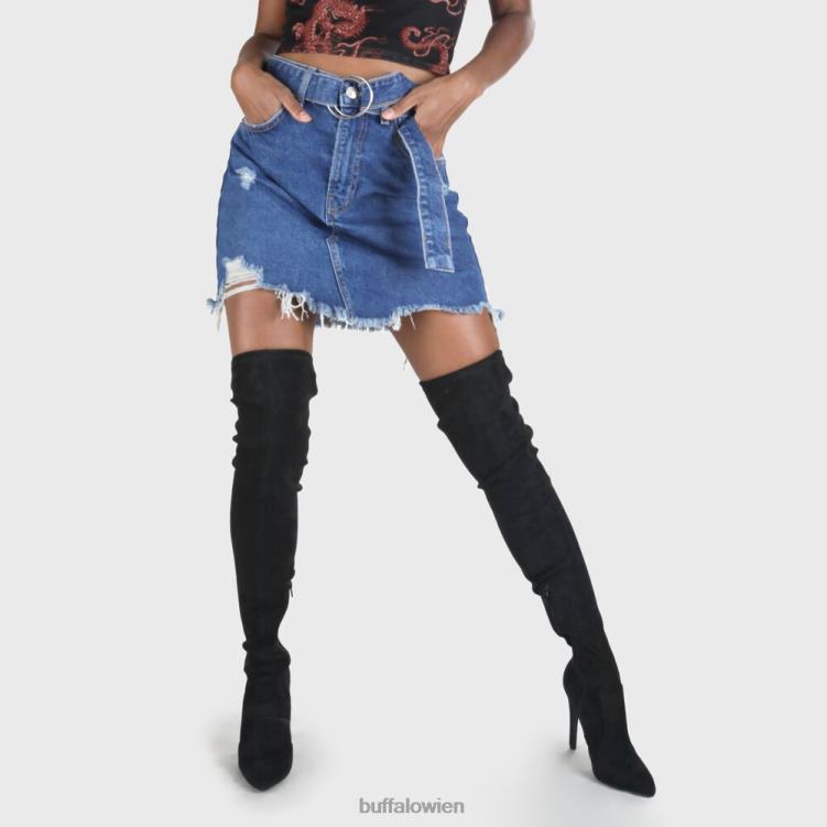 bei Buffalo Marjorie Overknee-Vegan Schwarz 0FX48103 |Stiefel