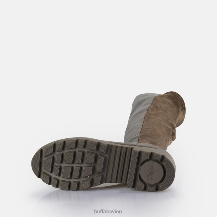 bei Buffalo Mireya Overknee-Stiefel vegan Taupe 0FX48610 |Stiefel