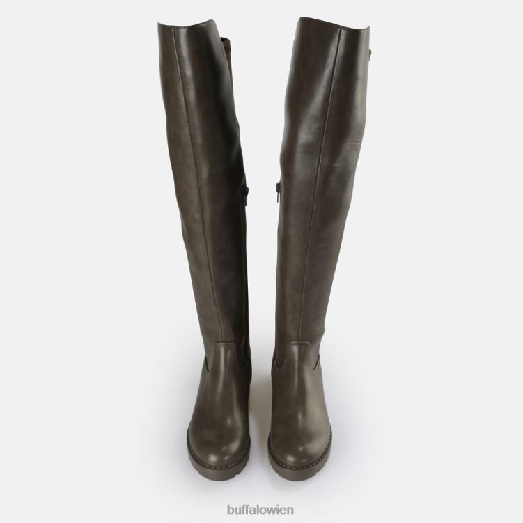 bei Buffalo Mireya Overknee-Stiefel vegan Taupe 0FX48610 |Stiefel