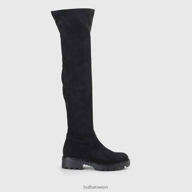 bei Buffalo Myrna Boot flach vegan Schwarz 0FX48502 |Stiefel