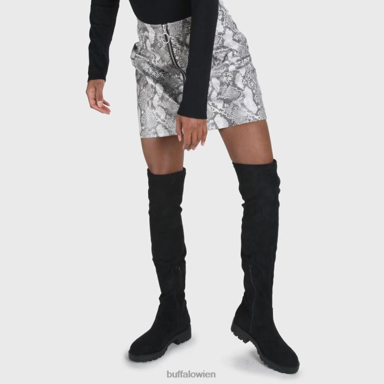 bei Buffalo Myrna Boot flach vegan Schwarz 0FX48502 |Stiefel