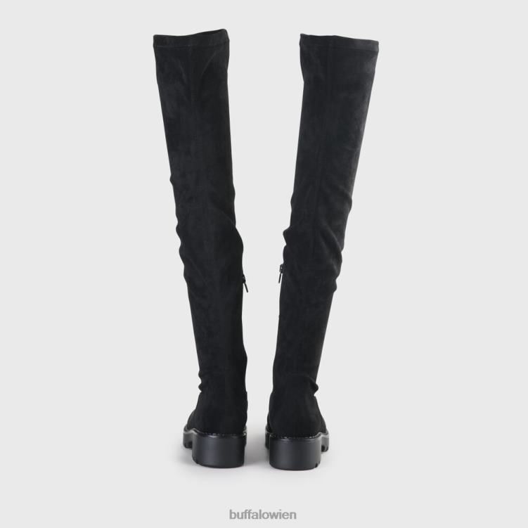bei Buffalo Myrna Boot flach vegan Schwarz 0FX48502 |Stiefel