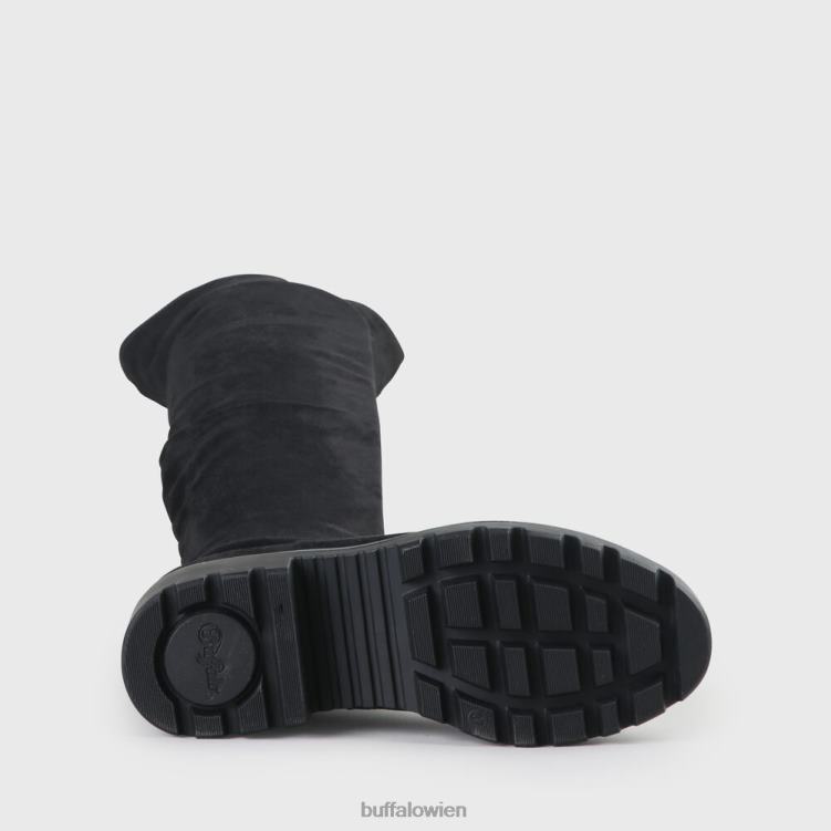 bei Buffalo Myrna Boot flach vegan Schwarz 0FX48502 |Stiefel