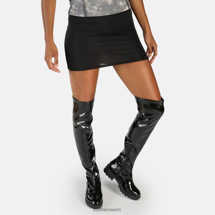 bei Buffalo Myrna Overknee-Stiefel vegan Schwarz 0FX48511 |Stiefel