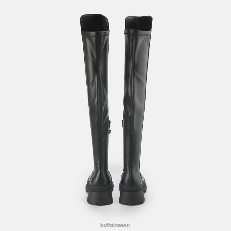 bei Buffalo Sofia Boot flach vegan Schwarz 0FX48805 |Stiefel