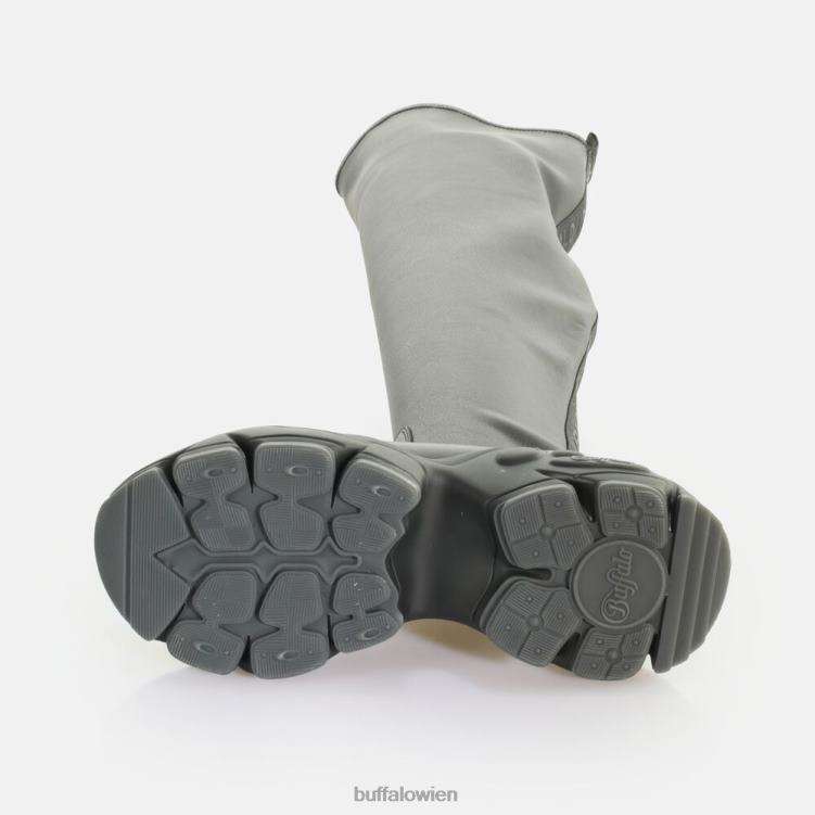 bei Buffalo binärer Overknee-Stiefel vegan Schwarz 0FX48472 |Stiefel