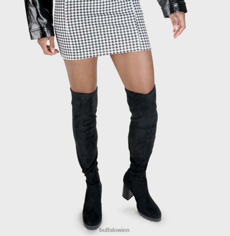bei Buffalo madyson Overknee vegan Schwarz 0FX48560 |Stiefel