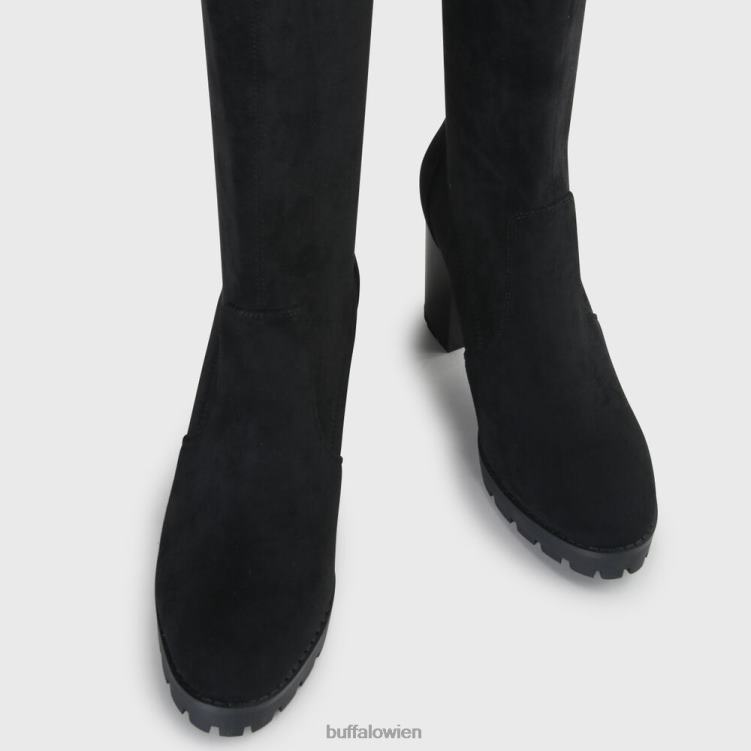 bei Buffalo madyson Overknee vegan Schwarz 0FX48560 |Stiefel
