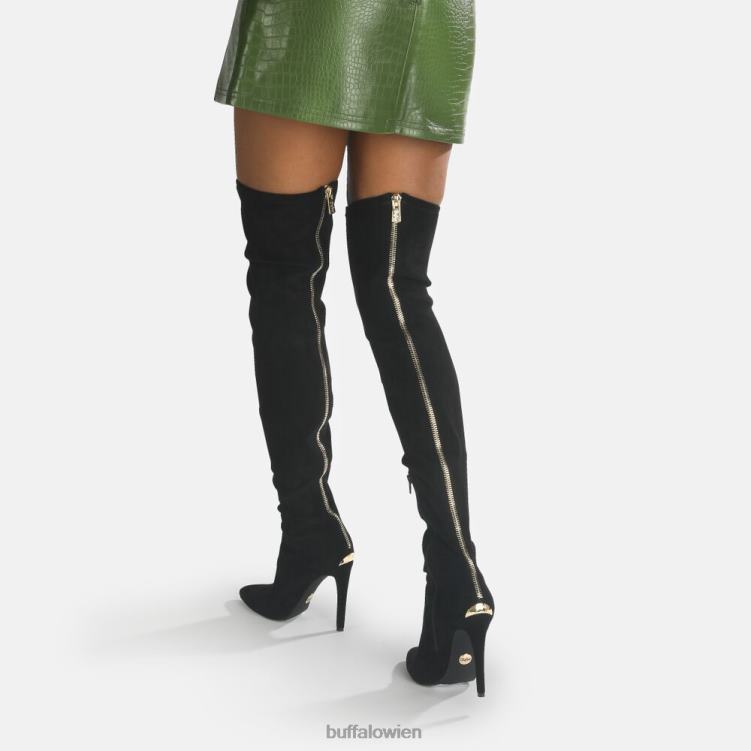 bei Buffalo marjorie2 Overknee-Vegan Schwarz 0FX48869 |Stiefel