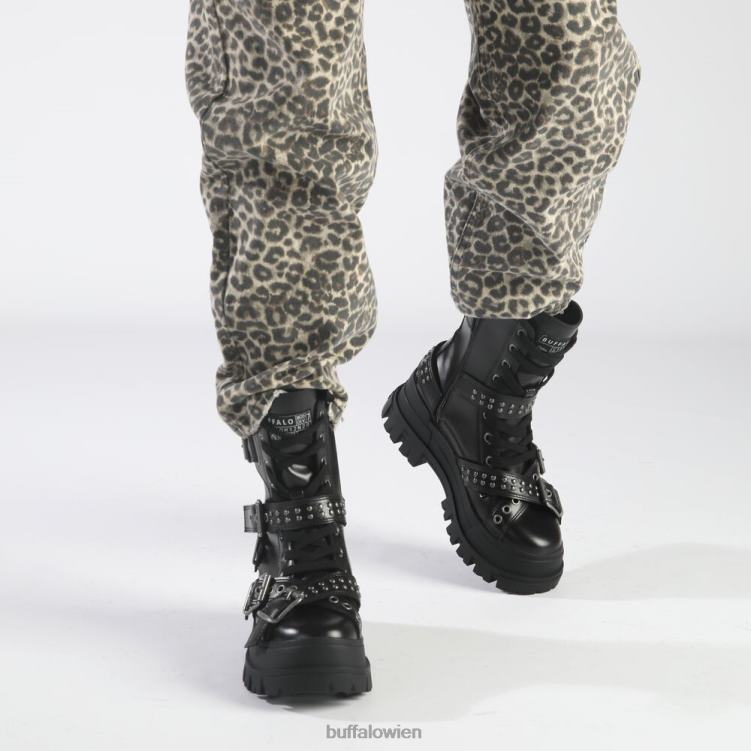 bei Buffalo Aspha Buckle Mid Ankle Boot vegan Schwarz 0FX48849 |Stiefel