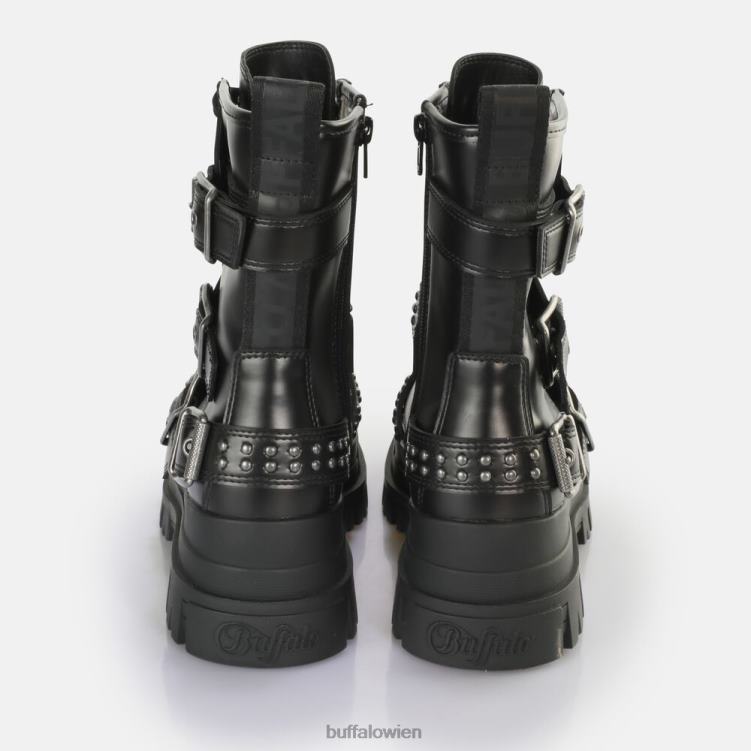 bei Buffalo Aspha Buckle Mid Ankle Boot vegan Schwarz 0FX48849 |Stiefel