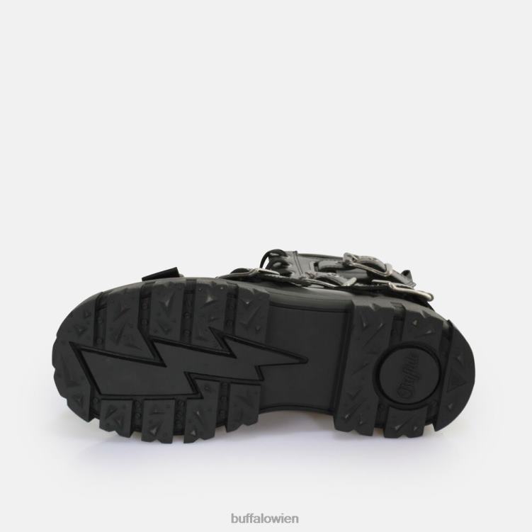 bei Buffalo Aspha Buckle Mid Ankle Boot vegan Schwarz 0FX48849 |Stiefel