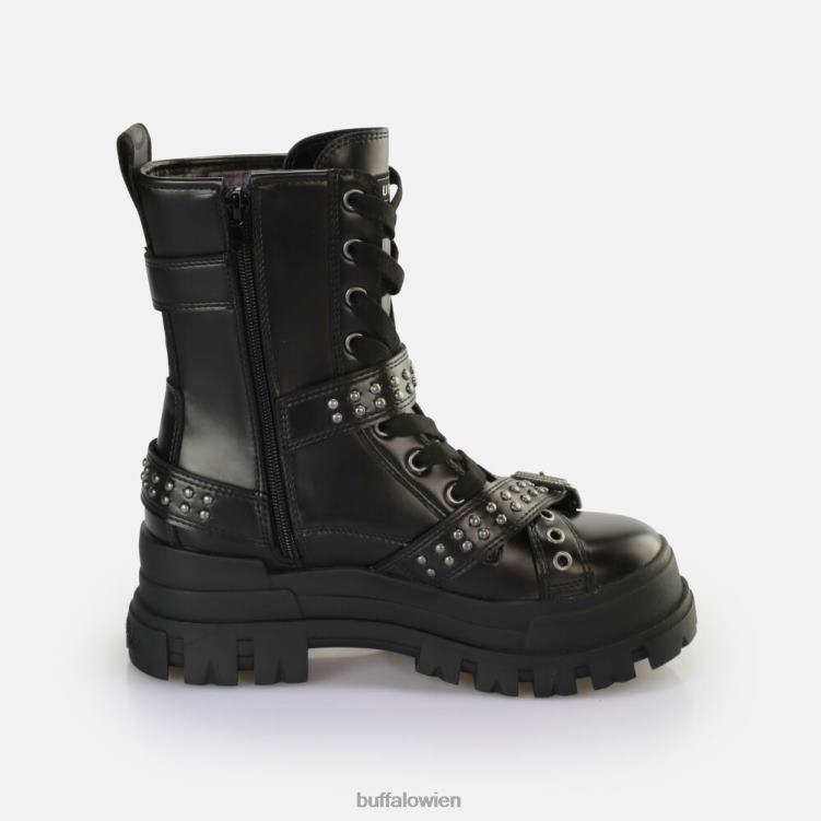 bei Buffalo Aspha Buckle Mid Ankle Boot vegan Schwarz 0FX48849 |Stiefel